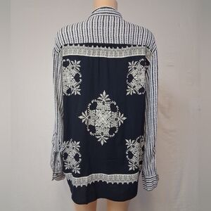 Style & Co. Striped Button-Up Shirt Casual Size 2X